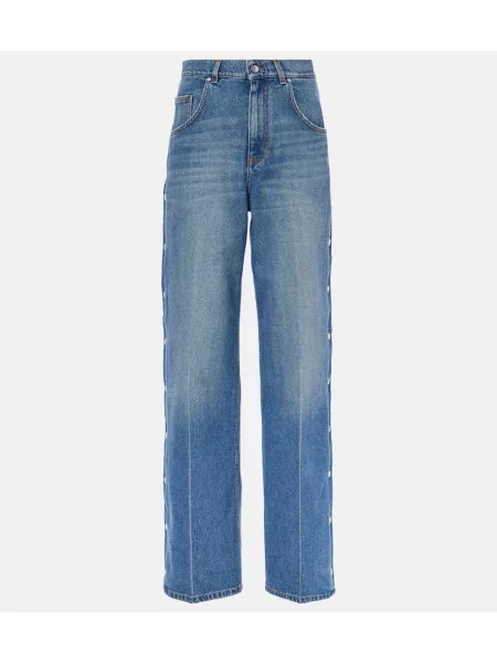 Široke kavbojke Stella Mccartney modra