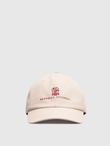 Вишита кепка Brunello Cucinelli бежева