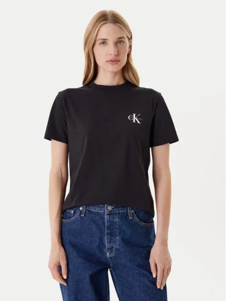 Calvin Klein Jeans Majica kit bela črna