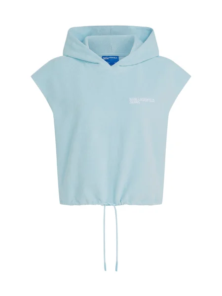 Geacă de blugi Karl Lagerfeld Jeans alb