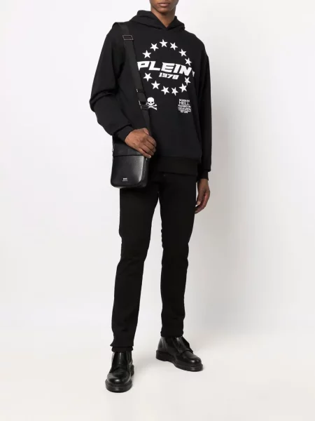 Пуловер Philipp Plein с принт черно
