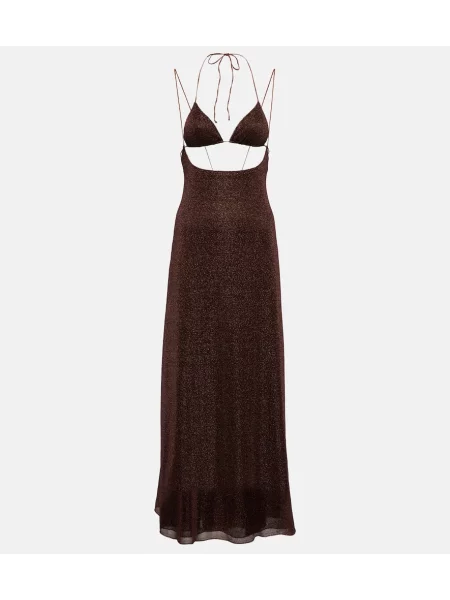 Maksi sukienka maxi Osã©ree garniturowa brązowa