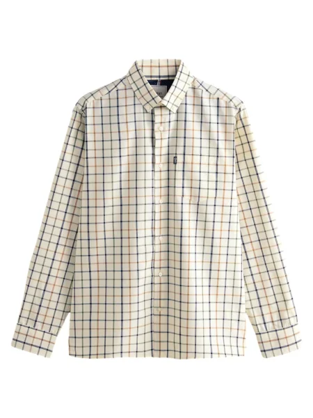 Next Košile režná / námořnická modř / mokka zelená