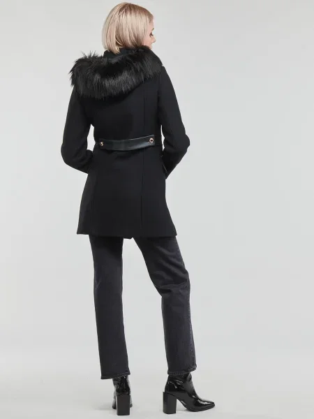 Morgan palton de lana de tranzitie negru