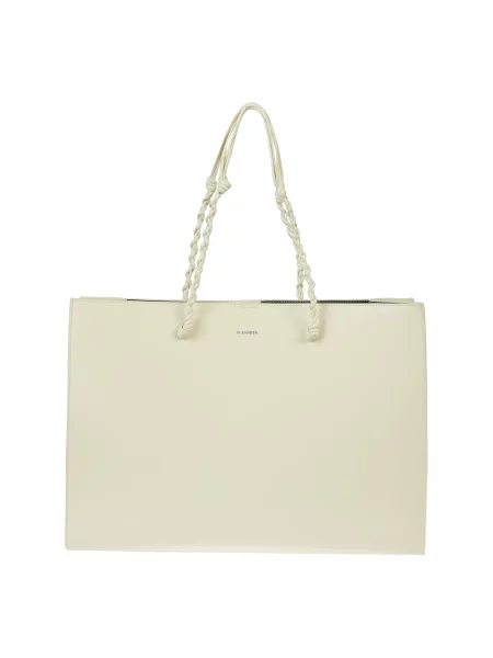 Torebka Jil Sander skórzana beżowa