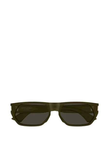 Ochelari de soare Saint Laurent Eyewear cu imprimeu geometric verde