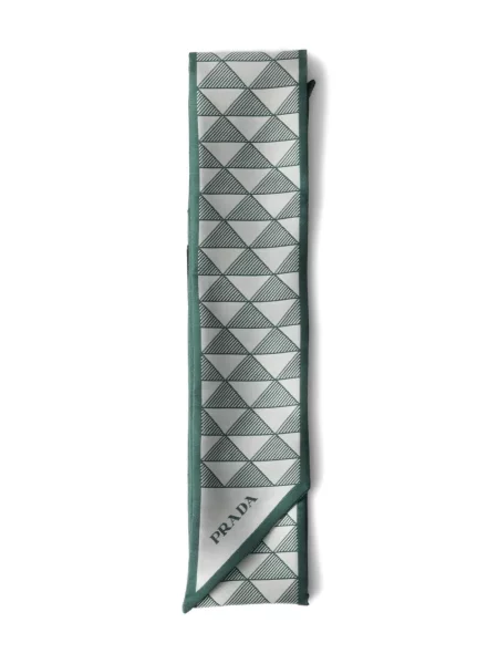 Fular Prada de mătase verde