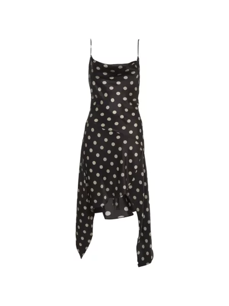 Rochie Nicholas cu buline asimetrică negru