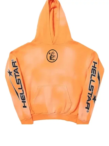 Tričko Hellstar s kapucí s autogramem oranžové