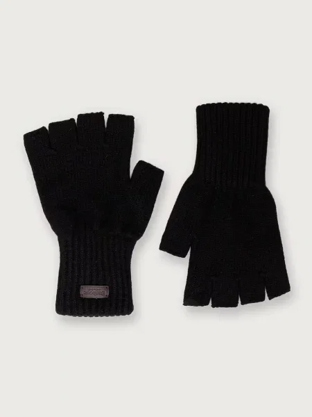 Barbour mănuși fără degete pentru bărbați din lână negru