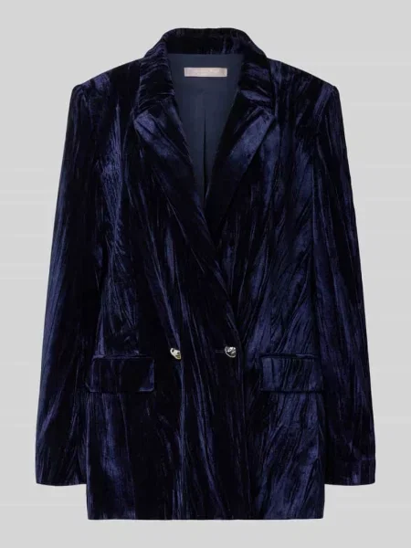 Żakiet z aksamitu z kołnierzem z połami o kroju relaxed fit Christian Berg Cocktail