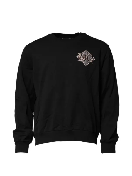 Pulover Dolce & Gabbana cu broderie negru