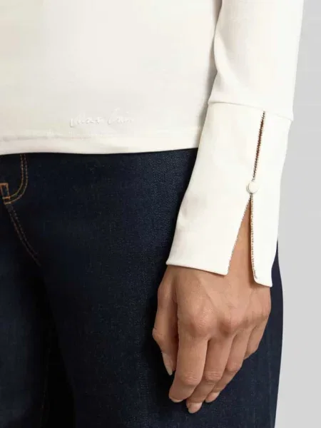 Golf bluzka Marc Cain z długim rękawem biała