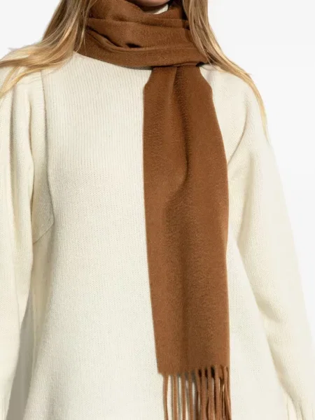 Fular Max Mara cu broderie maro