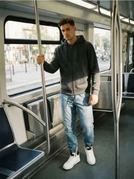 Sinsay Rozpinana bluza z kapturem zielony