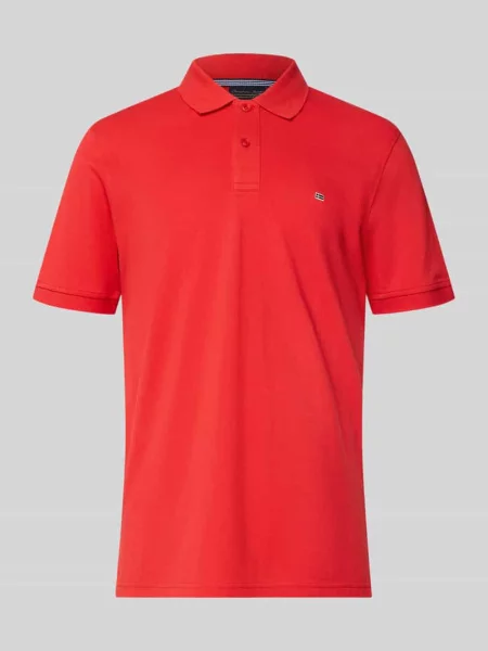 Koszulka polo o kroju regular fit z haftem Christian Berg Men czerwone