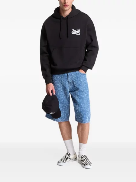 Hanorac cu glugă Vans cu imagine cu cordon negru