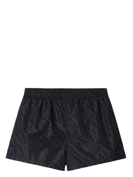 Slip de baie Off-white cu imagine alb