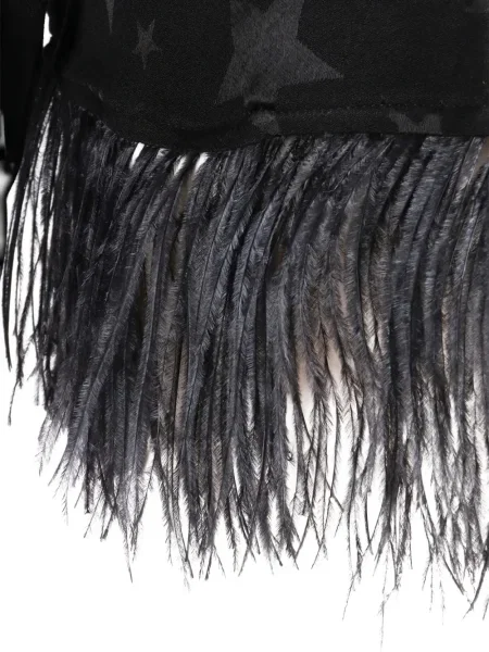 Kurtka Shirtaporter z frędzli czarna