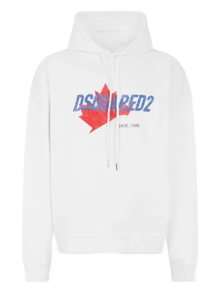 Hanorac cu glugă Dsquared2 alb