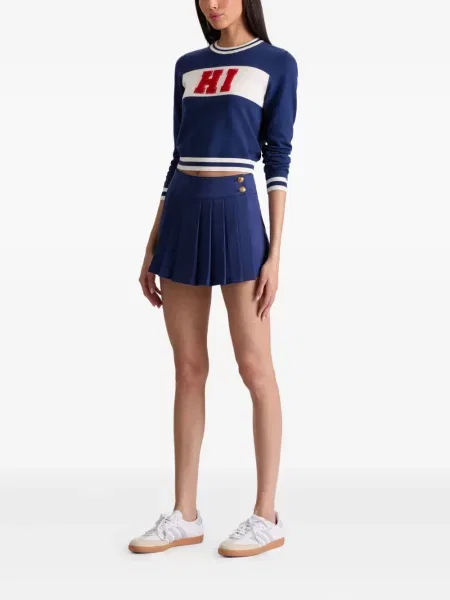 Πλισέ μίνι φούστα πλισέ Alice + Olivia μπλε