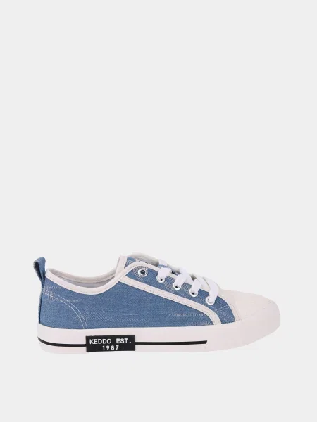 Дитячі Кеди низькі Keddo текстиль блакитний