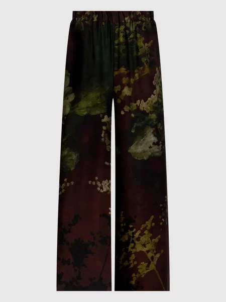 Брюки Masnada с принтом с абстрактным узором коричневые