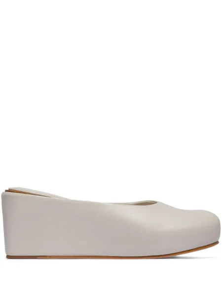 Papuci tip mules Bernardo din piele gri