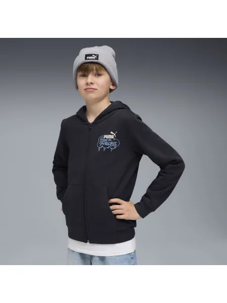PUMA Młodzieżowa rozpinana bluza Odzież niebieski