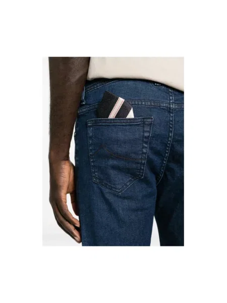 Jeansy straight leg Jacob Cohen niebieskie