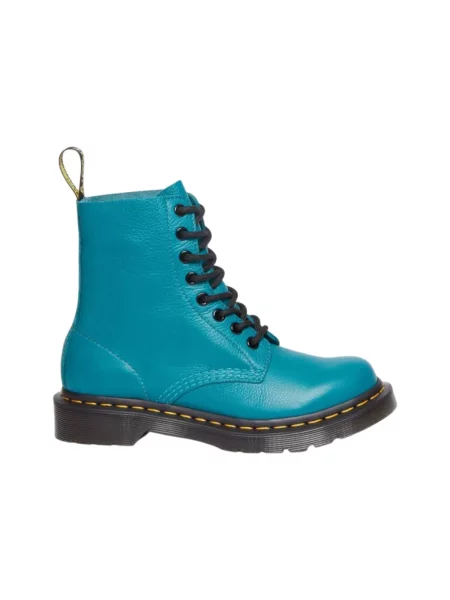 Botki Dr. Martens skórzane zielone