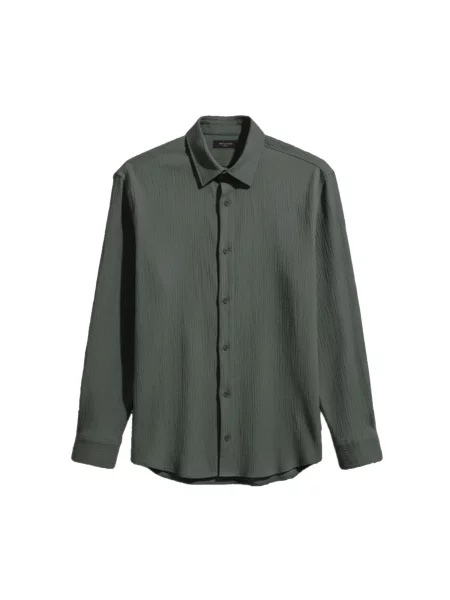Kleidermafia Πουκάμισο Regular Fit Cotton Shirt Green' πράσινο