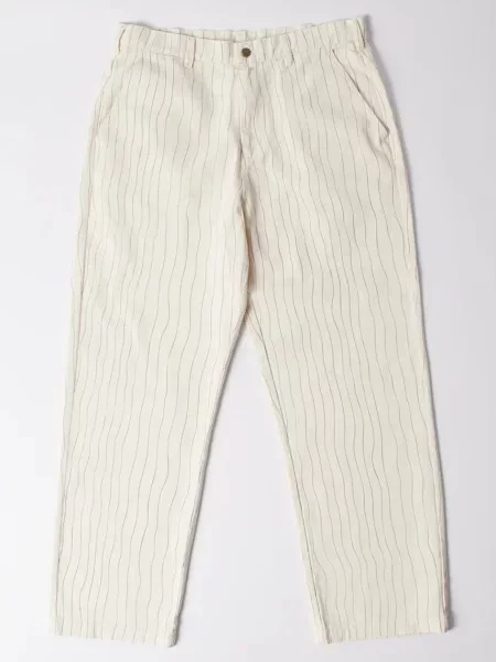 By Parra spodnie Meandering w fasonie chinos beżowy