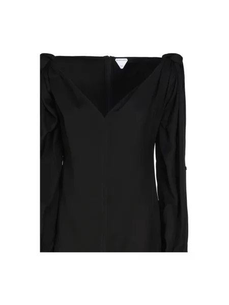 Sukienka midi Bottega Veneta czarna