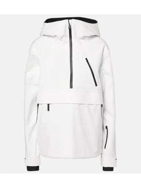 Hanorac cu glugă Aztech Mountain de jumătate de fermoar alb