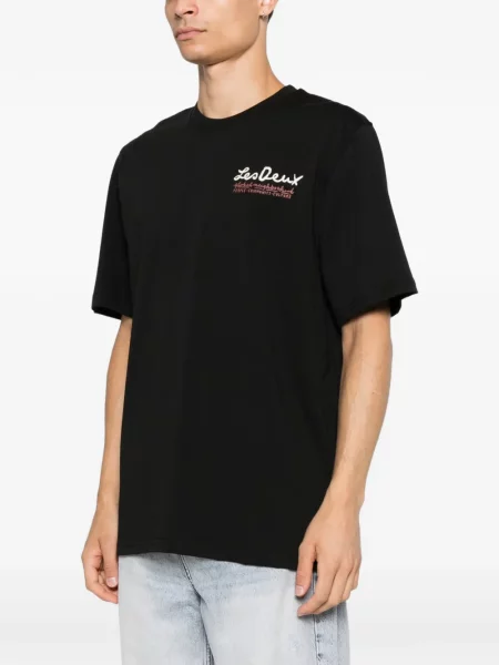 Tricou Les Deux cu imagine negru