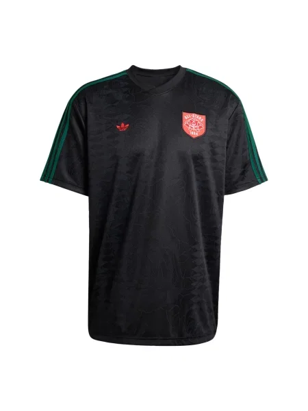 ADIDAS ORIGINALS Póló Jersey Roses sötétzöld / piros / fekete fehér