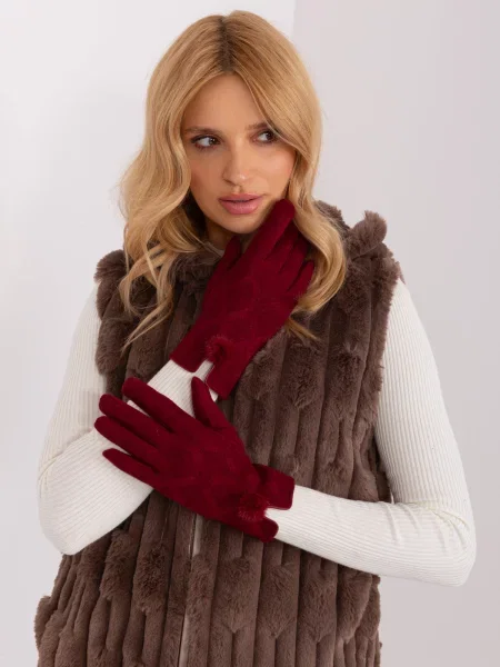 Rokavice Wool Fashion Italia bordo