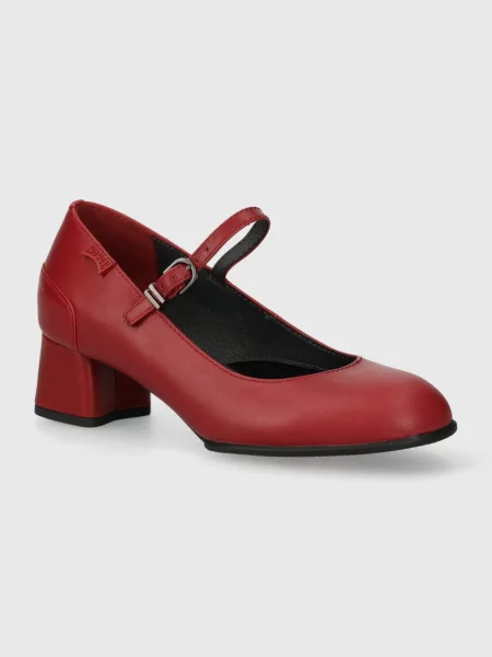 Camper pantofi de piele Katie rosu cu drept
