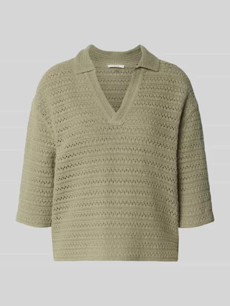 Sweter dzianinowy z dekoltem w serek i rękawem model Garakino' Opus