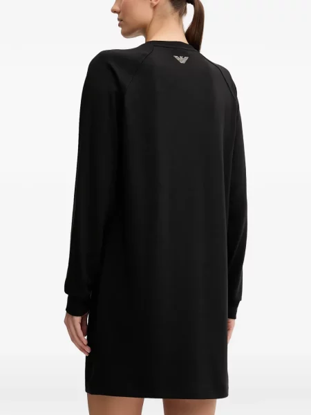 Дълго костюм макси рокля Ea7 Emporio Armani черно