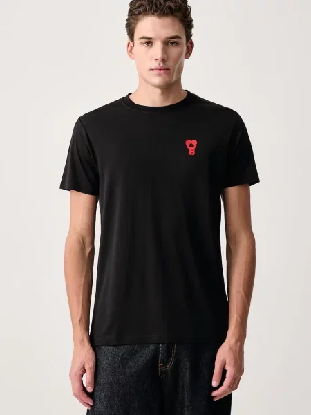 Baron Filou tricou pentru bărbați cu lyocell negru