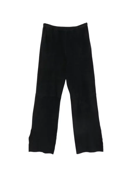 Pantaloni Forte_forte din piele de căprioară negru