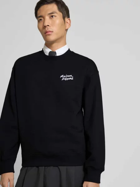 Bluza z czystej bawełny Maison Kitsune czarna