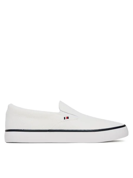 Teniszcipő Tommy Hilfiger Th Hi Vulc Core Low Ii Slipon fehér