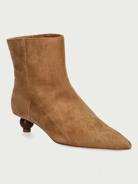Weekend Max Mara botine pentru femei din piele întoarsă maro