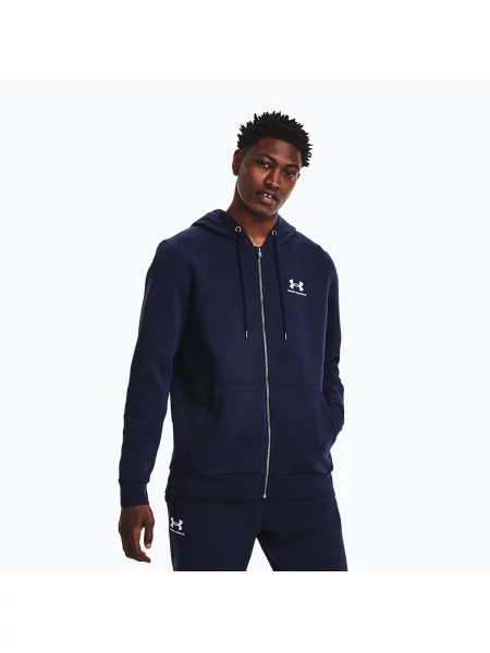 Fleecová mikina s kapucí Under Armour s kapucí bílá