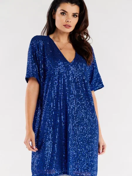 Sukienka koszulowa Awama niebieska