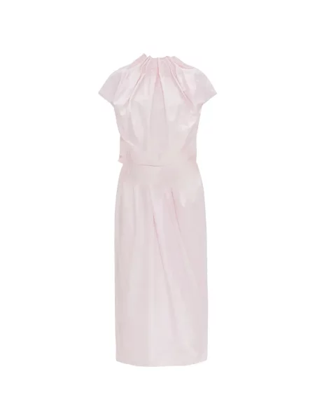 Teacă talie fustă tip creion Simone Rocha plisată roz