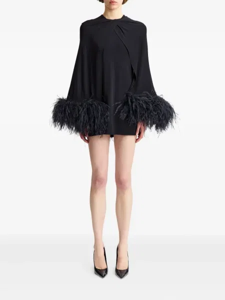 Rochie mini 16arlington cu pene de costum negru